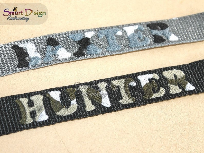 CAMOUFLAGE ALPHABET 1.8 cm - Embroidery Font & BX Font