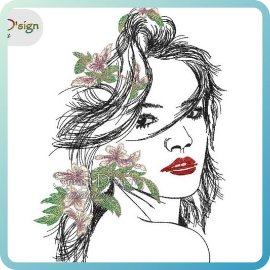 CARIBBEAN BEAUTY - Woman Portrait - Doodle Sketch Design