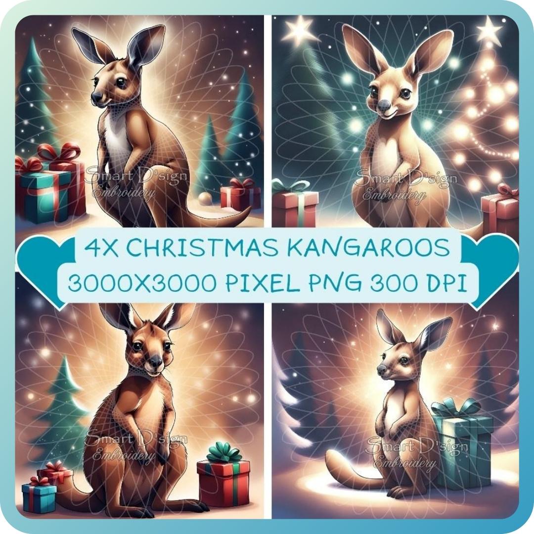 WEIHNACHTS-KÄNGURUS - SET 1 - Australische Weihnachtsgrüße