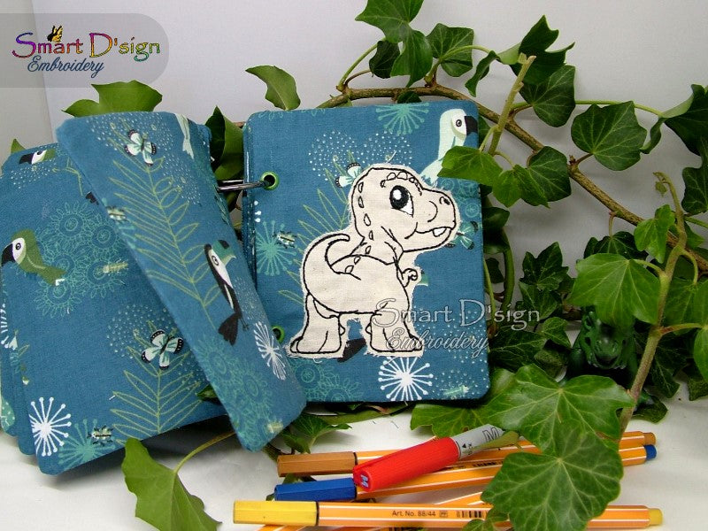 10 T-REX DINOSAURIER DOODLE Applikationen - Ausmalmotive