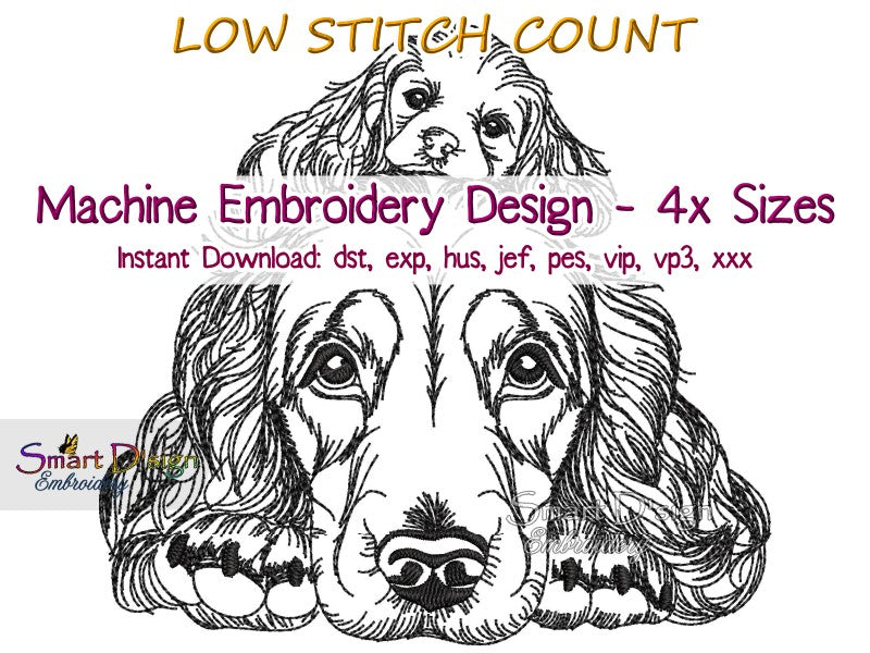 COCKER SPANIEL Sketch Motif