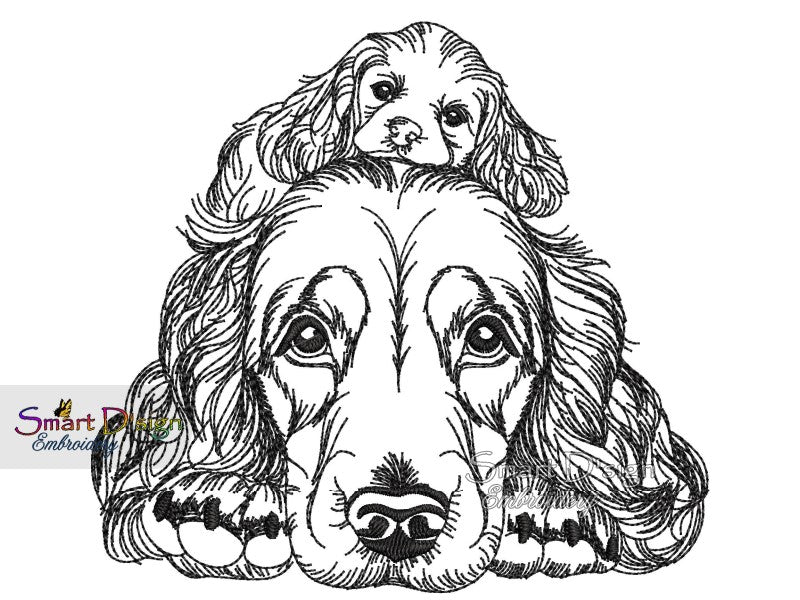 COCKER SPANIEL Sketch Motiv