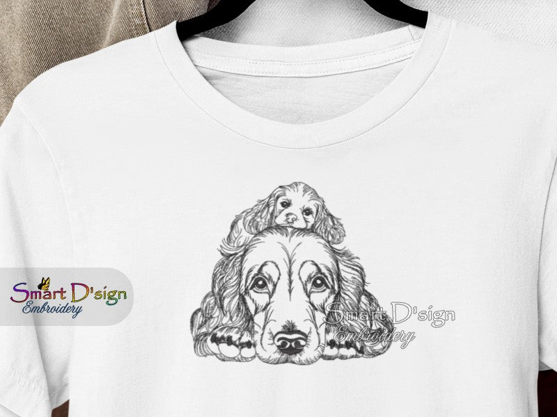 COCKER SPANIEL Sketch Motif