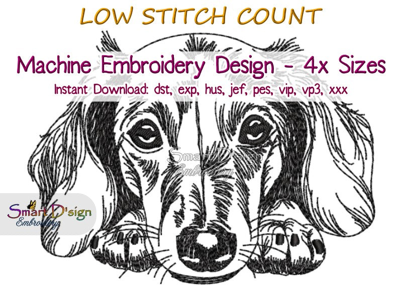 DACHSHUND / DACKEL Sketch Motif