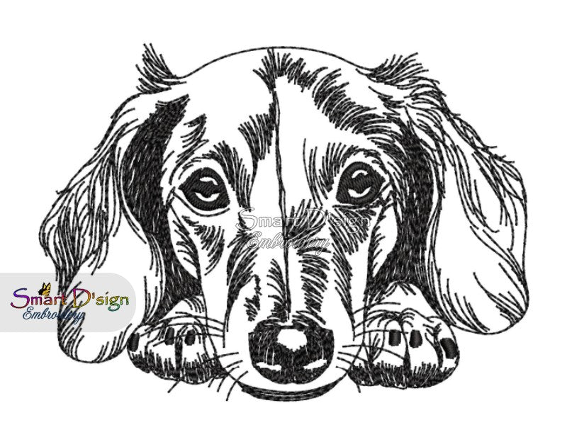 DACHSHUND / DACKEL Sketch Motif