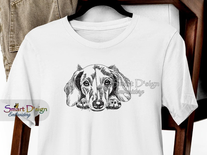 DACHSHUND / DACKEL Sketch Motif