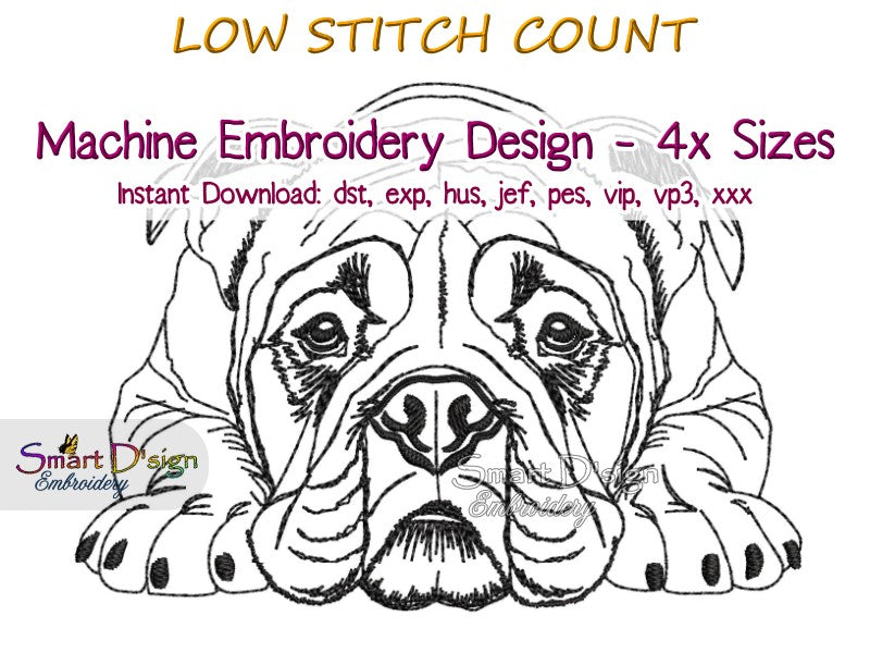 ENGLISH BULLDOG Sketch Motif