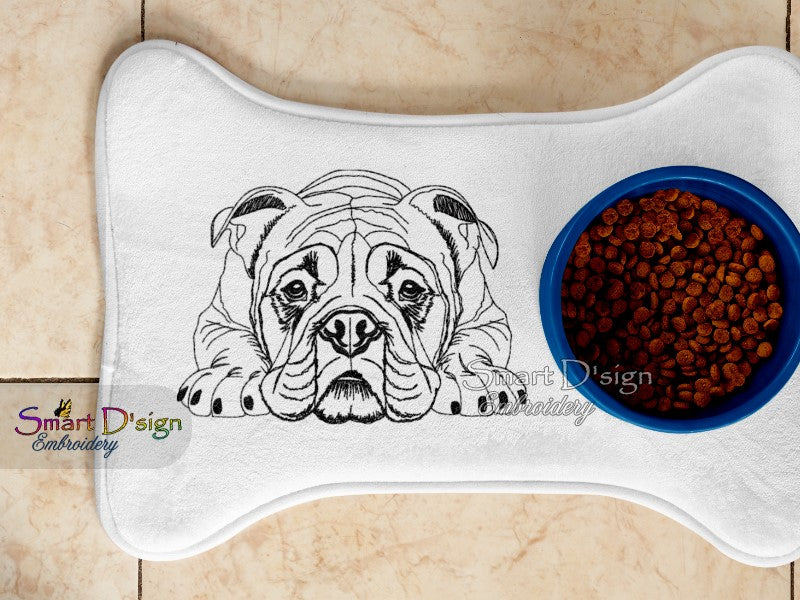 ENGLISH BULLDOG Sketch Motif