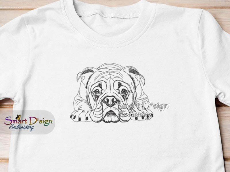 ENGLISH BULLDOG Sketch Motif