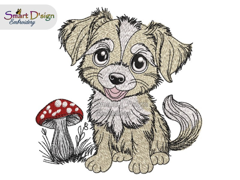 PUPPY with TOADSTOOL