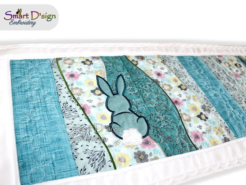 EASTER BUNNY Table Runner Quilt Blocks - Set of 6