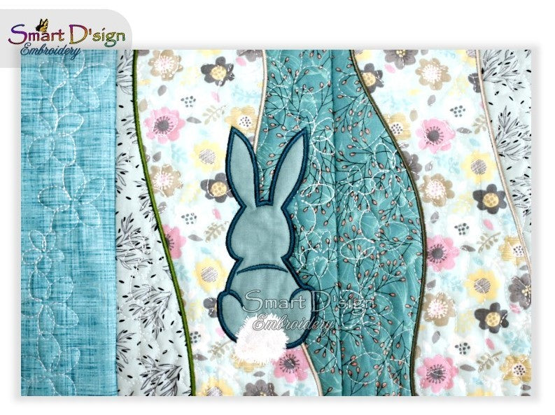 EASTER BUNNY Table Runner Quilt Blocks - Set of 6