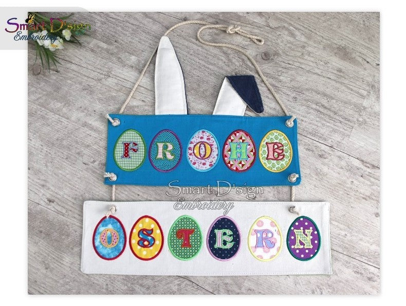 EASTER EGG APPLIQUE BUNTING 26 Letters