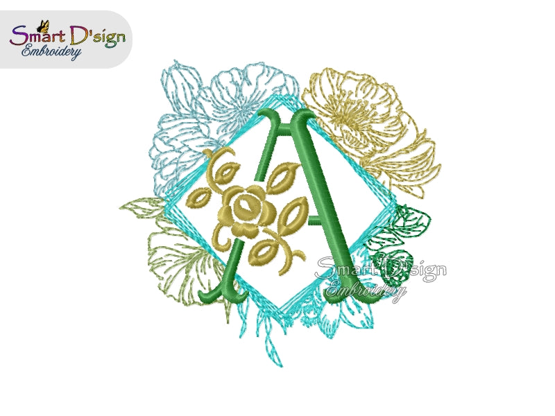 ENCHANTED FLORAL ALPHABET MONOGRAM Mega Set