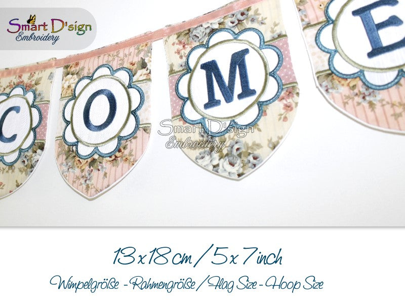 ITH FLOWER BUNTIG LETTERS & NUMBERS Mega Set