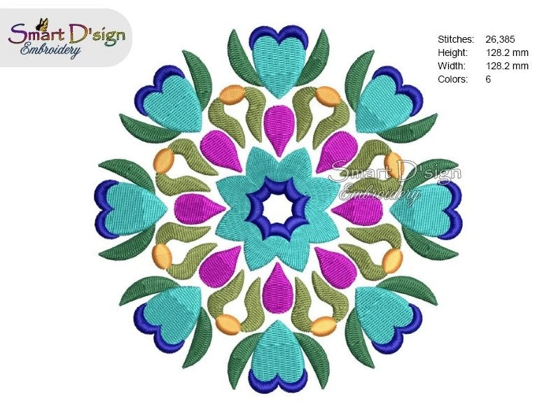 FOLKLORE BLUMEN MANDALA