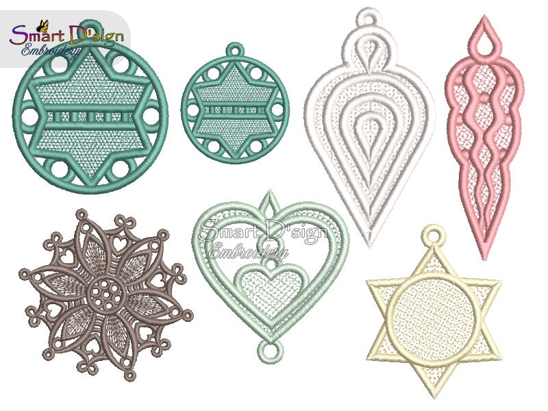 FSL CHRISTMAS ORNAMENTS 7 Motifs