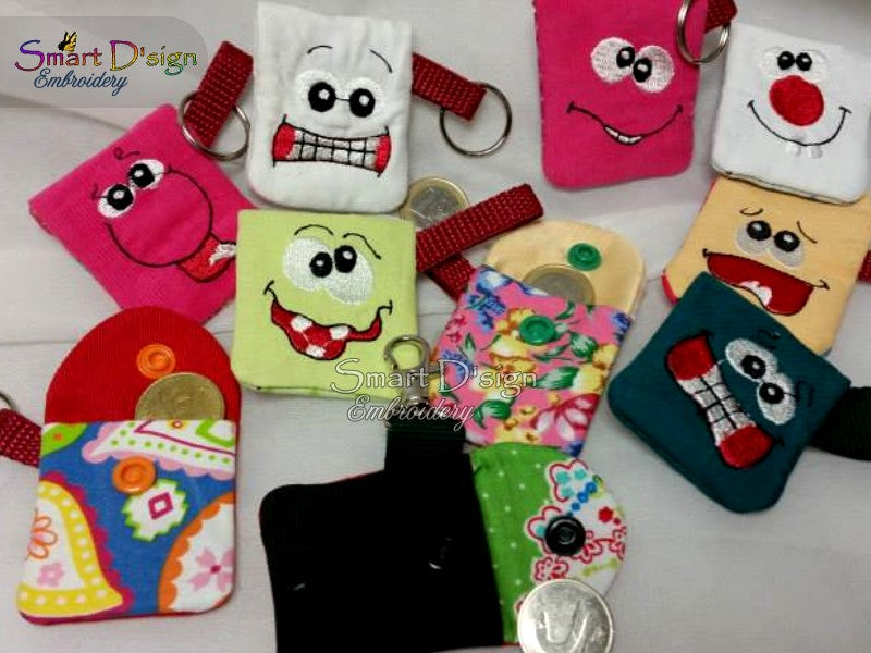 ITH COIN POUCHES 13 FUNNY FACES