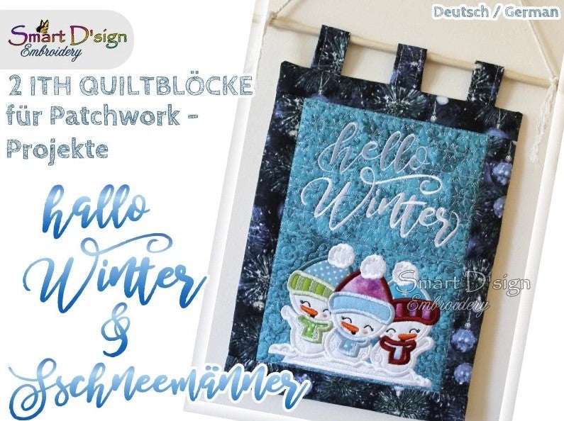 HALLO WINTER ITH QUILTBLÖCKE 2 Motive