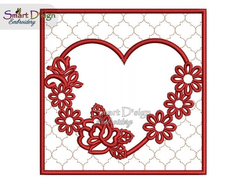 HEART FRAME QUILT SQUARE