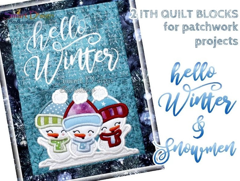 HELLO WINTER ITH QUILTBLÖCKE 2 Motive