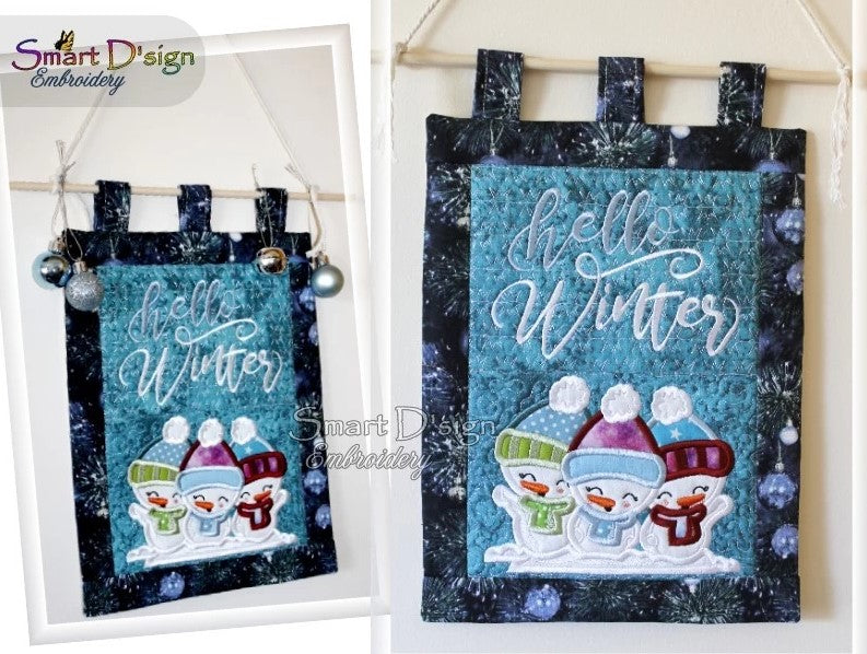 HELLO WINTER ITH QUILT BLOCKS 2 Motifs