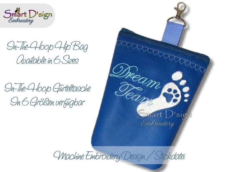 ITH ZIPPER HIP BAG - DREAM TEAM - Treat Pouch, fully lined