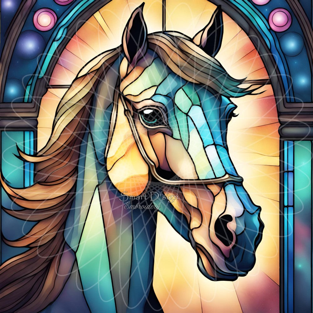 BEAUTIFUL HORSES - STAINED GLASS ARTWORK