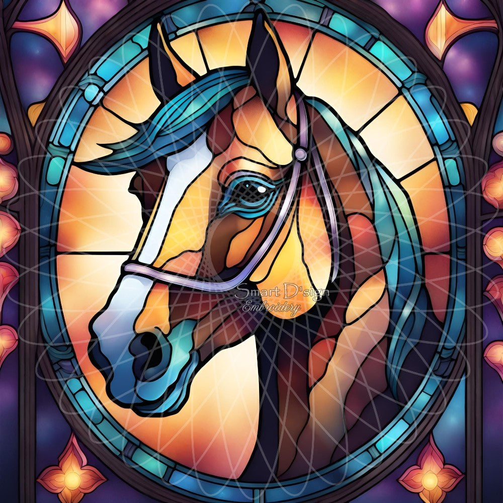 BEAUTIFUL HORSES - STAINED GLASS ARTWORK