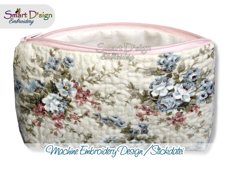 HORTENSIE PATCHWORK - ITH QUILT REISSVERSCHLUSS TASCHE