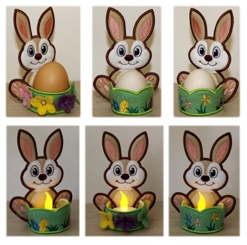 ITH EASTER BUNNY EGG & LED Holder