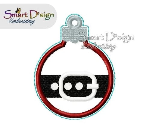 ITH SANTA BELT CHRISTMAS BAUBLE