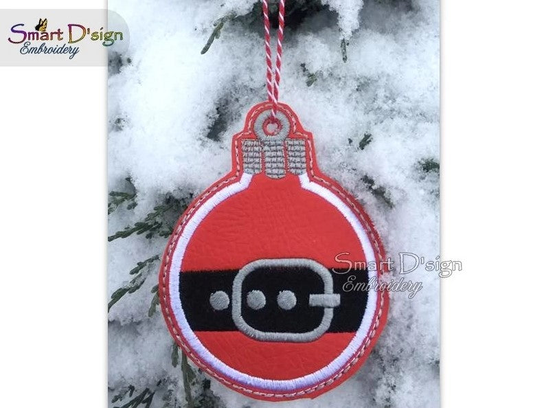 ITH SANTA BELT CHRISTMAS BAUBLE