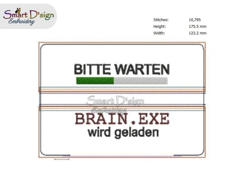 ITH BRAIN EXE WIRD GELADEN Reissverschlusstasche