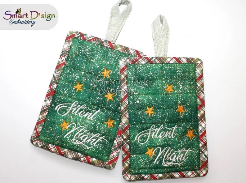 ITH SEASONS GREETINGS PATCHWORK POTHOLDER Set