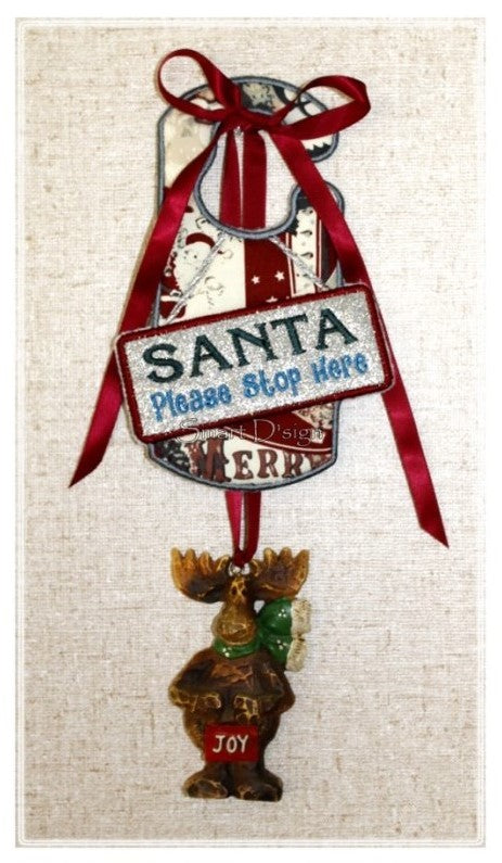 ITH DOOR HANGER - SANTA PLEASE STOP HERE