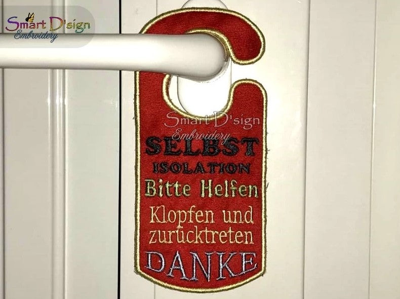 ITH TÜRSCHILDER SELF ISOLATION HELP REQUEST - Set DEUTSCH