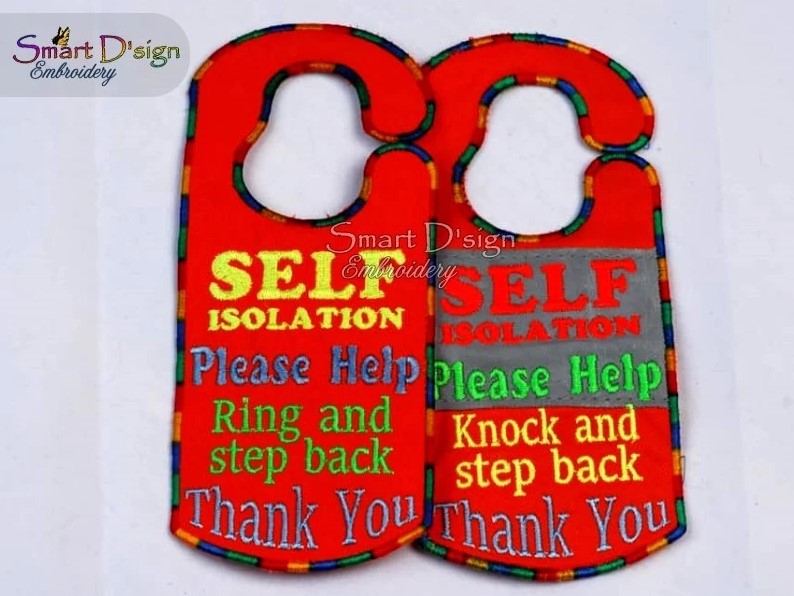 ITH DOOR HANGER - HELP SELF ISOLATION Set - ENGLISH