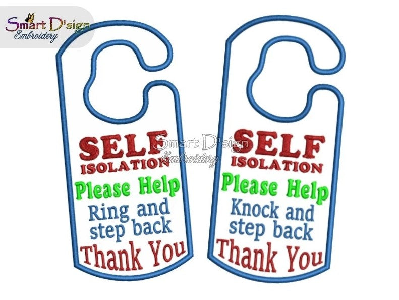 ITH TÜRSCHILDER SELF ISOLATION HELP REQUEST - Set ENGLISH