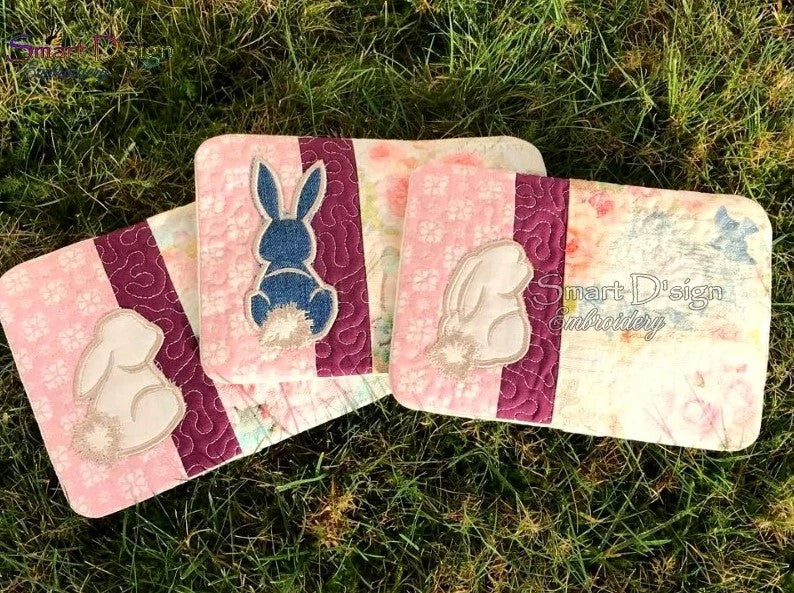 ITH EASTER BUNNY MUG RUG Set