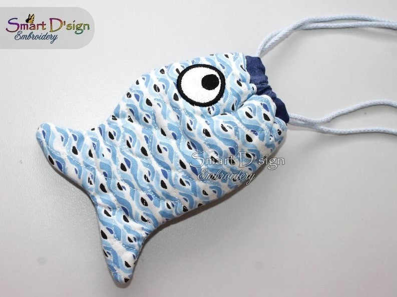 ITH FISH DRAWSTRING BAG