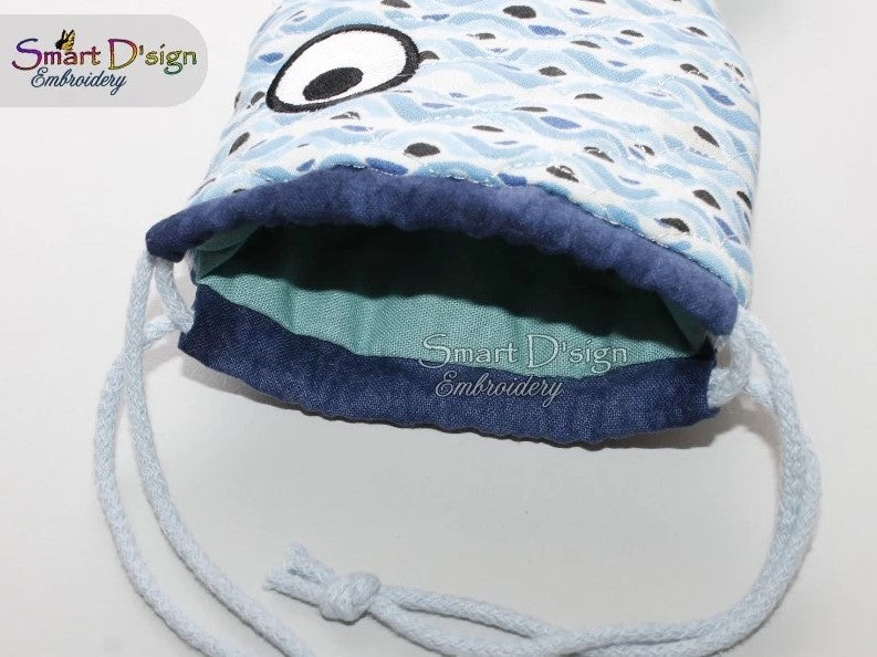 ITH FISH DRAWSTRING BAG