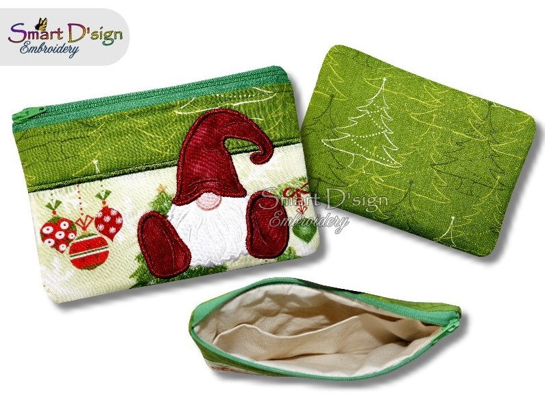 ITH Christmas Gnome Zipper Bag