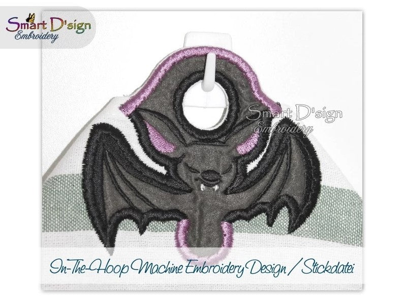 BAT - ITH TOWEL HANGER for Halloween