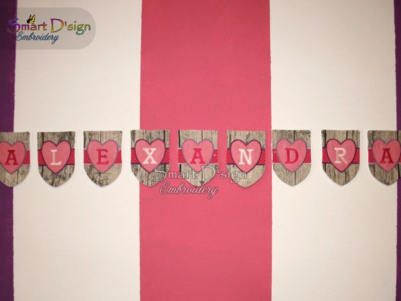 ITH HEART BUNTING LETTERS & NUMBERS Mega Set