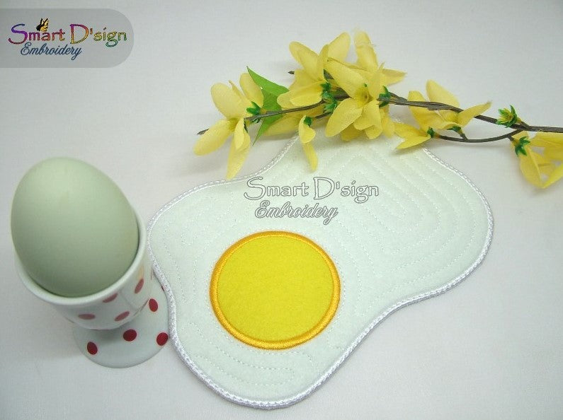 ITH HEN & EGG Mug Rug / Potholder