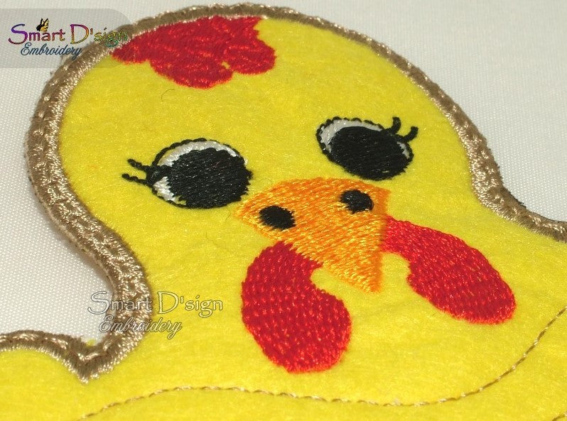 ITH HEN & EGG Mug Rug / Potholder