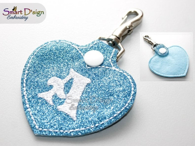 ITH HEART KEY FOBS Full Alphabet Set