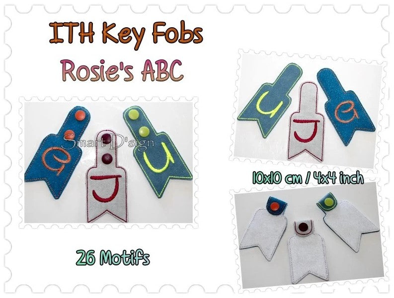 ITH ROSIES ABC KEY FOBS Set Full Alphabet