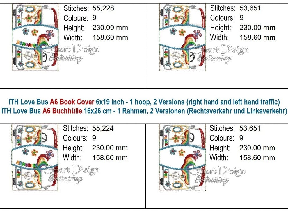 ITH LOVE BUS NOTEBOOK COVER A6